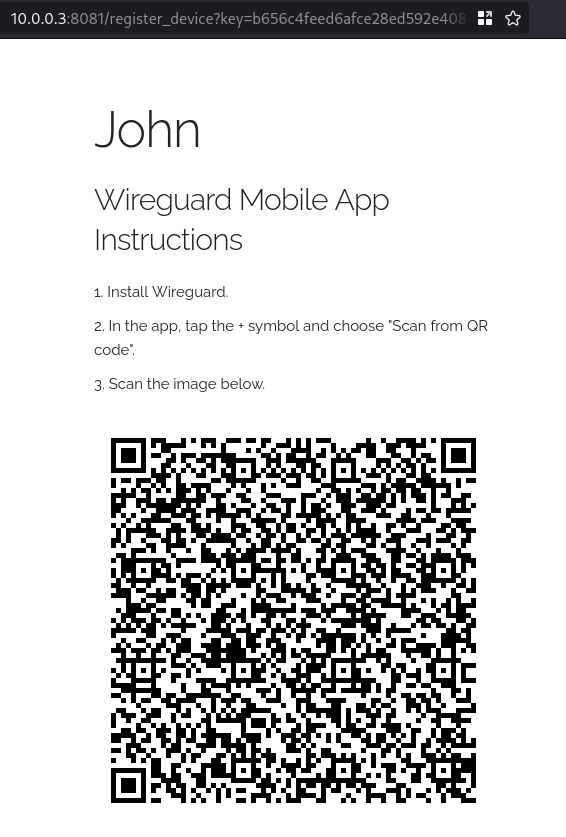 Qr code enrollment